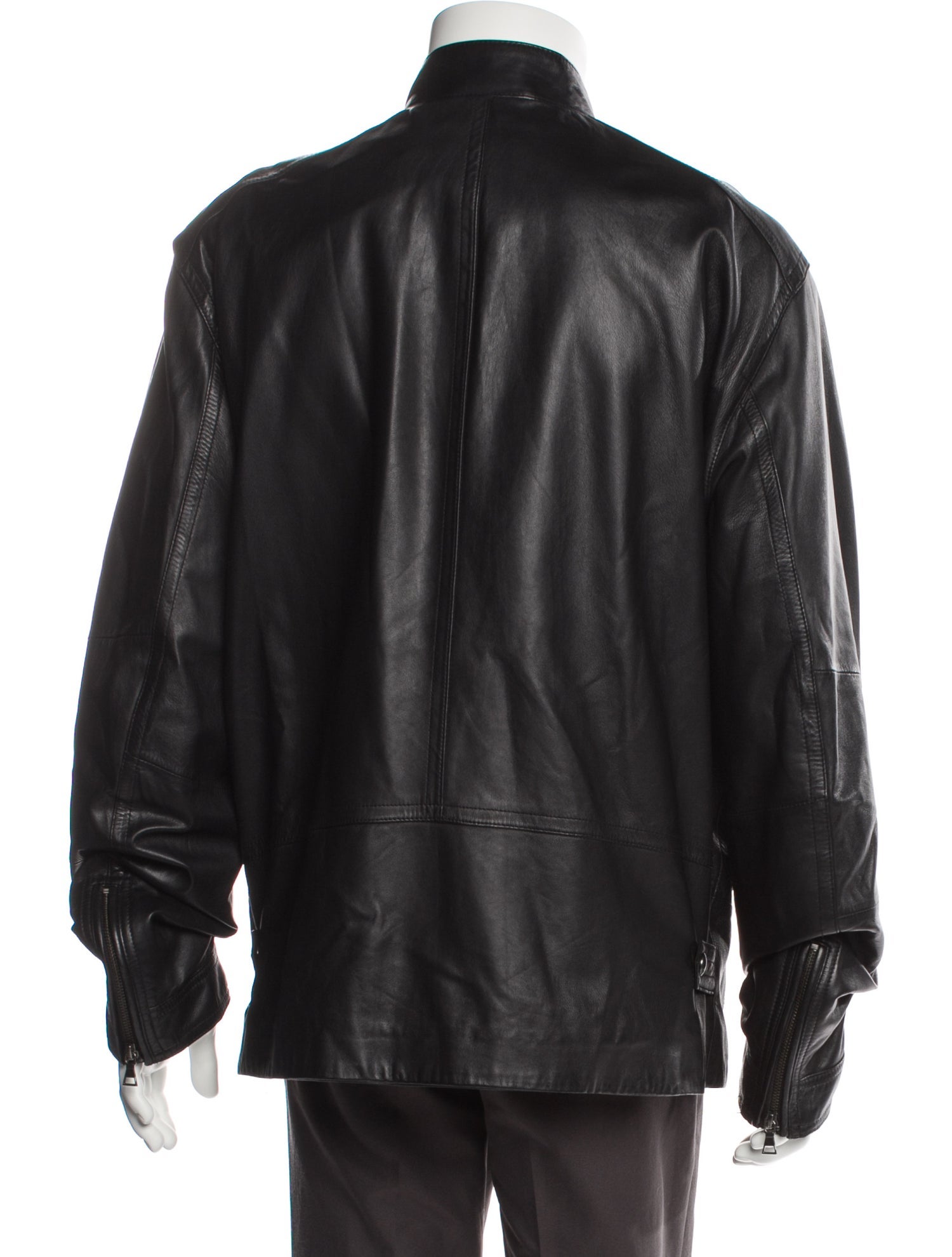 Vince Lamb Leather Windbreaker